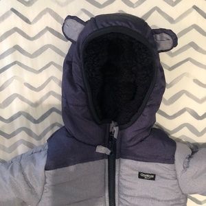 NWT Osh kosh 6-9 m pram teddy bear snowsuit coat